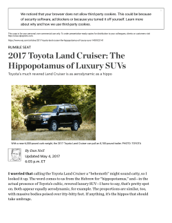 2017 Toyota Land Cruiser: The Hippopotamus of