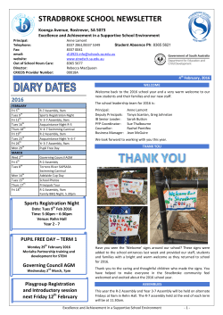 stradbroke school newsletter