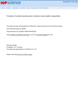 Formation of oriented nanostructures in diamond using