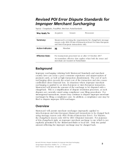 Revised POI Error Dispute Standards for Improper Merchant
