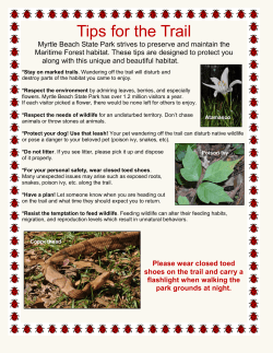 Tips for the Trail - South Carolina Parks