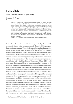 Form-of-Life Jason E. Smith - OJS at the State and University Library