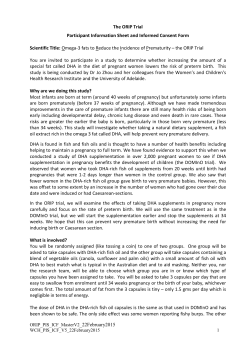 Participant Information Sheet and Informed Consent Form