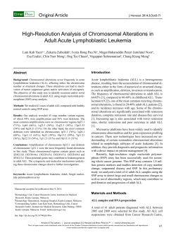 High-Resolution Analysis of Chromosomal Alterations in Adult Acute