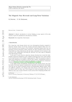 The Magnetic Sun: Reversals and Long