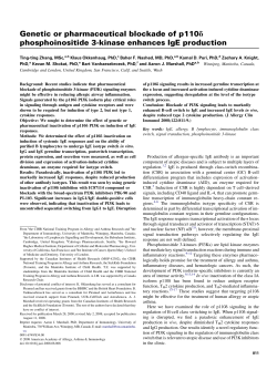 Genetic or pharmaceutical blockade of p110d