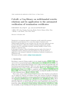 CoLoR: a Coq library on well-founded rewrite relations and its