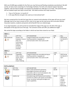 ABA 1 ABA 2 Articulation