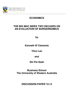 The Big Mac Index Two Decades on an Evaluation of