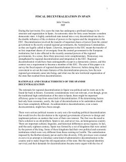 Fiscal Decentralization in Spain