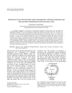 Interaction of soot derived multi-carbon nanoparticles with lung
