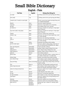 Small Bible Dictionary - Anchor Baptist Church of Kandrian