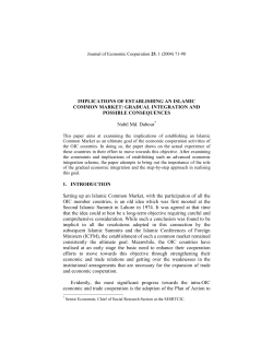 IMPLICATIONS OF ESTABLISHING AN ISLAMIC COMMON