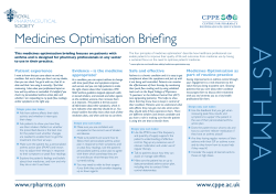 Asthma briefing - Royal Pharmaceutical Society