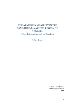 The Armenian Minority in the Samstkhe