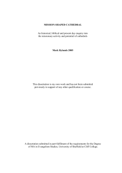 Mission-shaped Cathedral