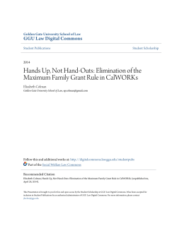 Elimination of the Maximum Family Grant Rule in CalWORKs
