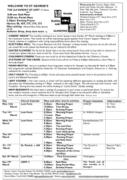 Bulletin - St George`s Whyke