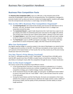Business Plan Competition Handbook