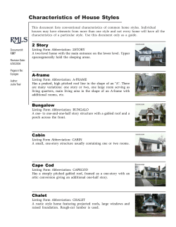 1287 Characteristics of House Styles