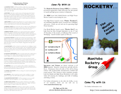 MRG Brochure - Manitoba Rocketry Group