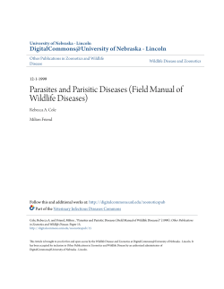 Parasites and Parisitic Diseases - DigitalCommons@University of