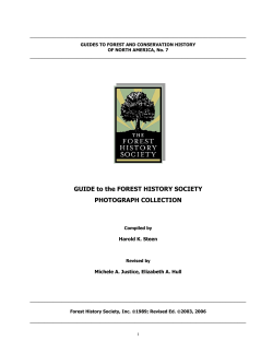 FHS Photo Subject Guide - The Forest History Society