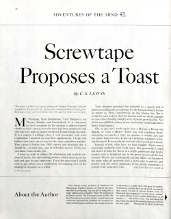Screwtape Proposes a Toast - The Saturday Evening Post