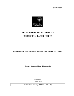 Paper - University of Oxford, Department of Economics
