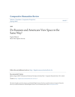 Do Russians and Americans View Space in the Same Way?