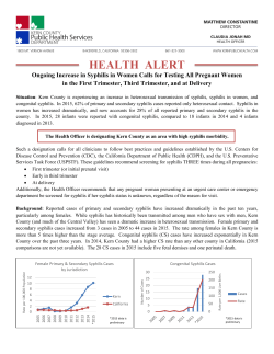 Syphilis Health Alert_160518 - Kern County Department Of Public