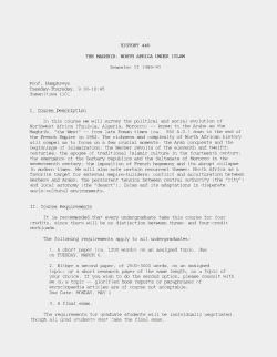 Prof. Humphreys Tuesday-Thursday, 9:30