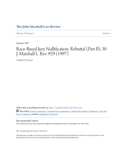 Race-Based Jury Nullification: Rebuttal (Part B)