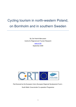 Cycling tourism in north-western Poland, on Bornholm and in