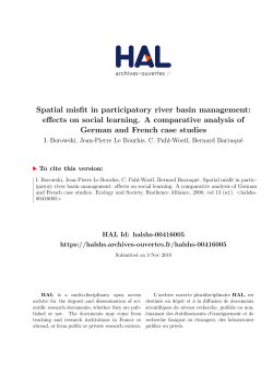 Spatial misfit in participatory river basin management - Hal-SHS