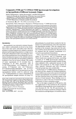 Comparative FTIR and 13C CP/MAS NMR Spectroscopic