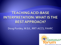 Teaching acid-base interpretation handout