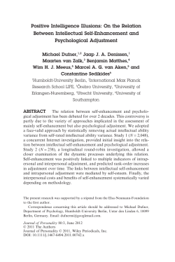 Positive Intelligence Illusions: On the Relation Between Intellectual