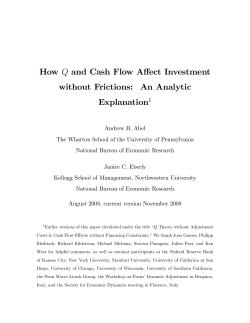 How Q and Cash Flow Affect Investment without Frictions