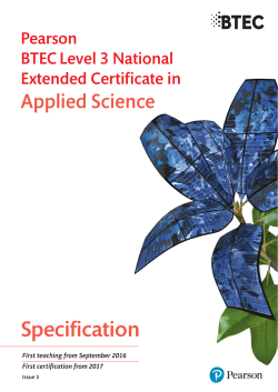 Specification - Pearson BTEC Level 3 National Extended
