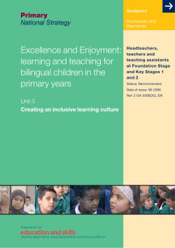 Excellence and Enjoyment: learning and teaching for