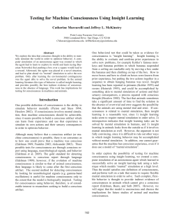 Testing for Machine Consciousness Using Insight Learning