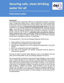 Enforcement Policy - Drinking Water Inspectorate