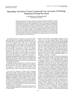 Spreading Activation Versus Compound Cue Accounts of