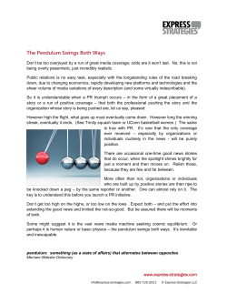 The Pendulum Swings Both Ways