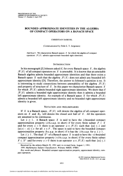 bounded approximate identities in the algebra of compact operators