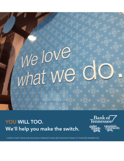Bank of Tennessee Switch Kit
