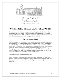 CHAPMAN UNIVERSITY CHICAGO SCHOOL OF LAW
