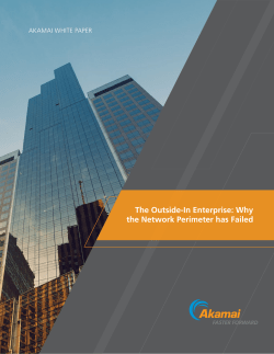 The Outside-In Enterprise: Why the Network Perimeter has