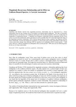Magnitude-Recurrence Relationship and its Effect on Uniform